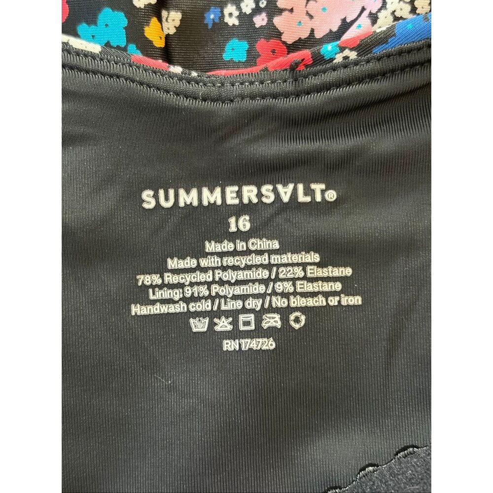 Summersalt Floral One-Piece Swimsuit in Black with Multicolor Print - Picture 8 of 12